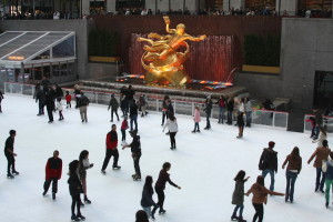 ijsbaan op Rockefeller Plaza